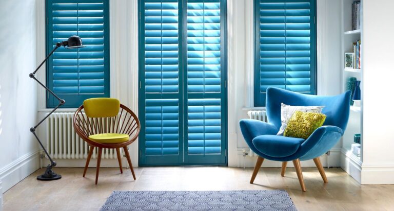 Handcrafted bedroom shutters from North London Shutters and Blinds